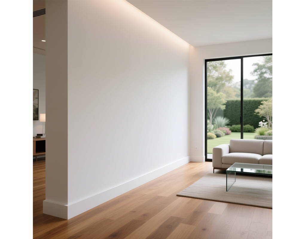 Плинтус СОЛИД 1 UHD 45/90 90*20*2000 Белый под покраску