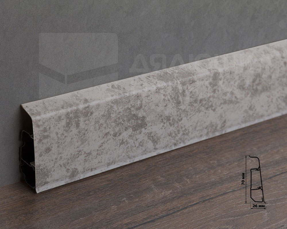 Плинтус ПВХ Волшебная палочка 70мм Home 2,2м 7028