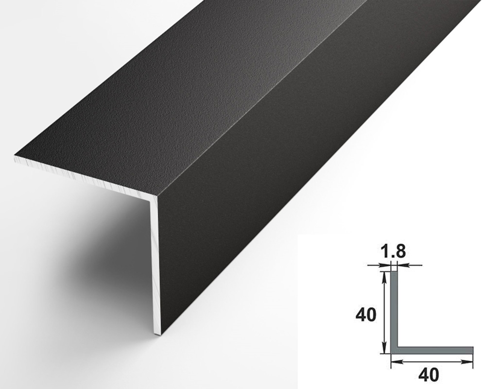 Купить Угол декоративный 40х40 Уп 15-27.2700.515 Черный в магазине «Дядюшка  Плинтус - Санкт-Петербург»