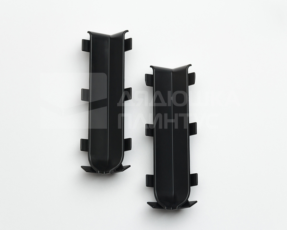 Угол внутренний для алюминиевого плинтуса Лука КПл 100-3.15 100 мм черный